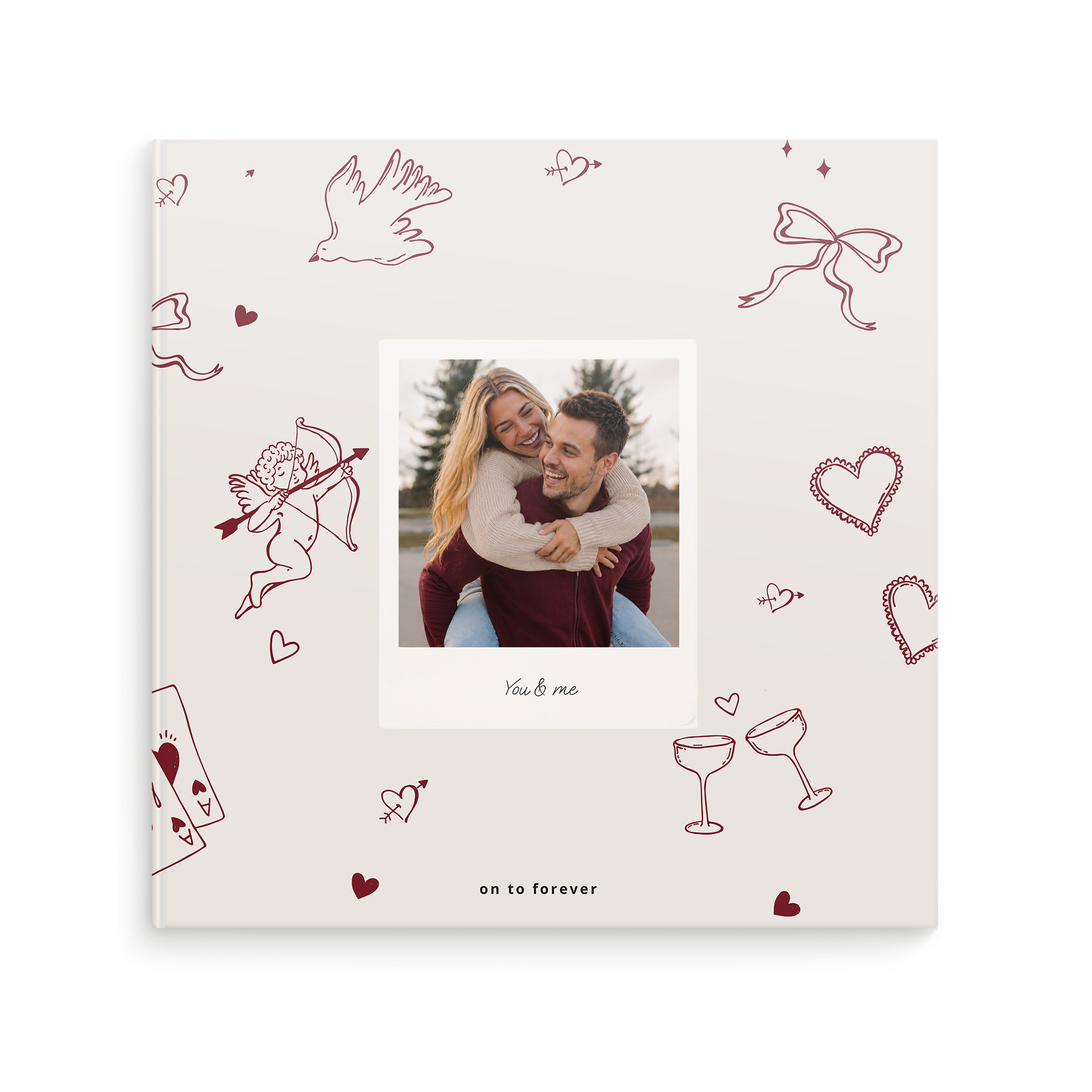 Albúm de fotos personalizado - 29.5 x 29.5 cm - Capa dura - Amor - 27 páginas