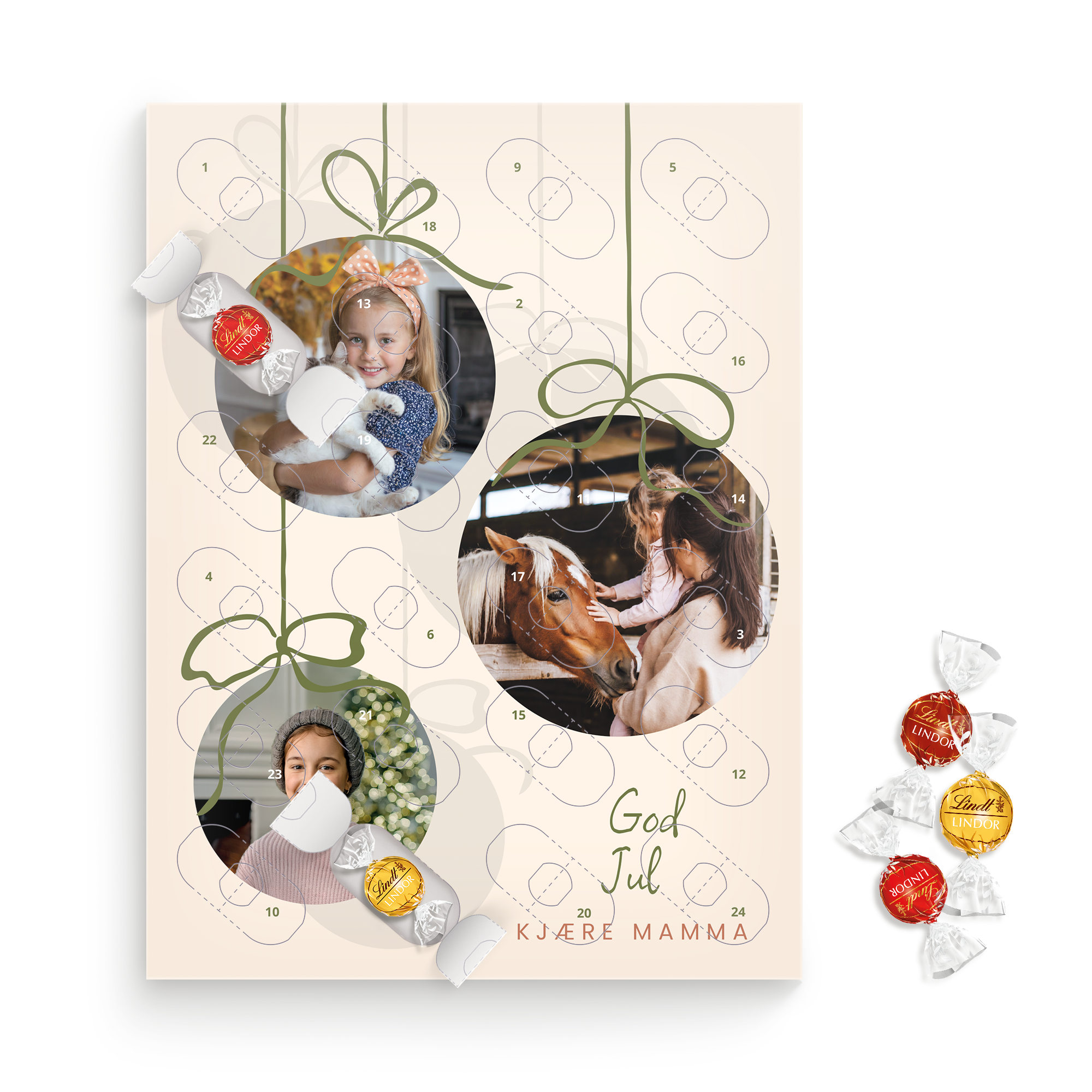 Personlig Lindor Assorti Mix Adventskalender
