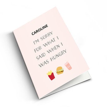 Personalised card - Sorry - XL - Vertical