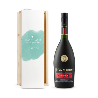 Rémy Martin VSOP brandy in personalised case
