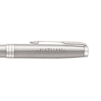  Personalised ballpoint pen - Parker - Sonnet Steel - Silver - Right-handed