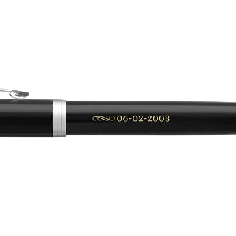  Stylo à plume Parker IM personnalisé - Droitier (noir)