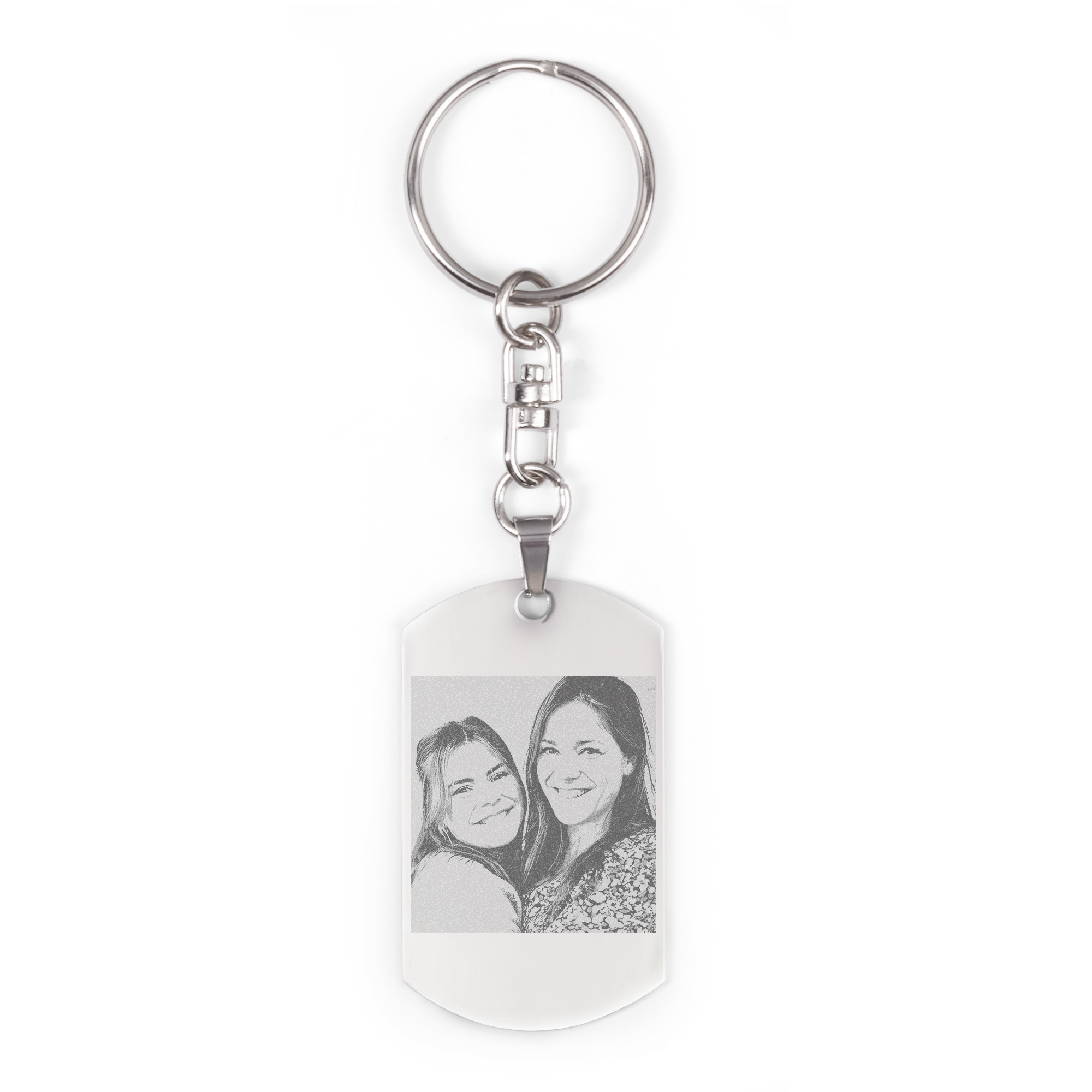 Key ring with engraved photo - Dog tag