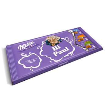 Méga tablette Milka personnalisée