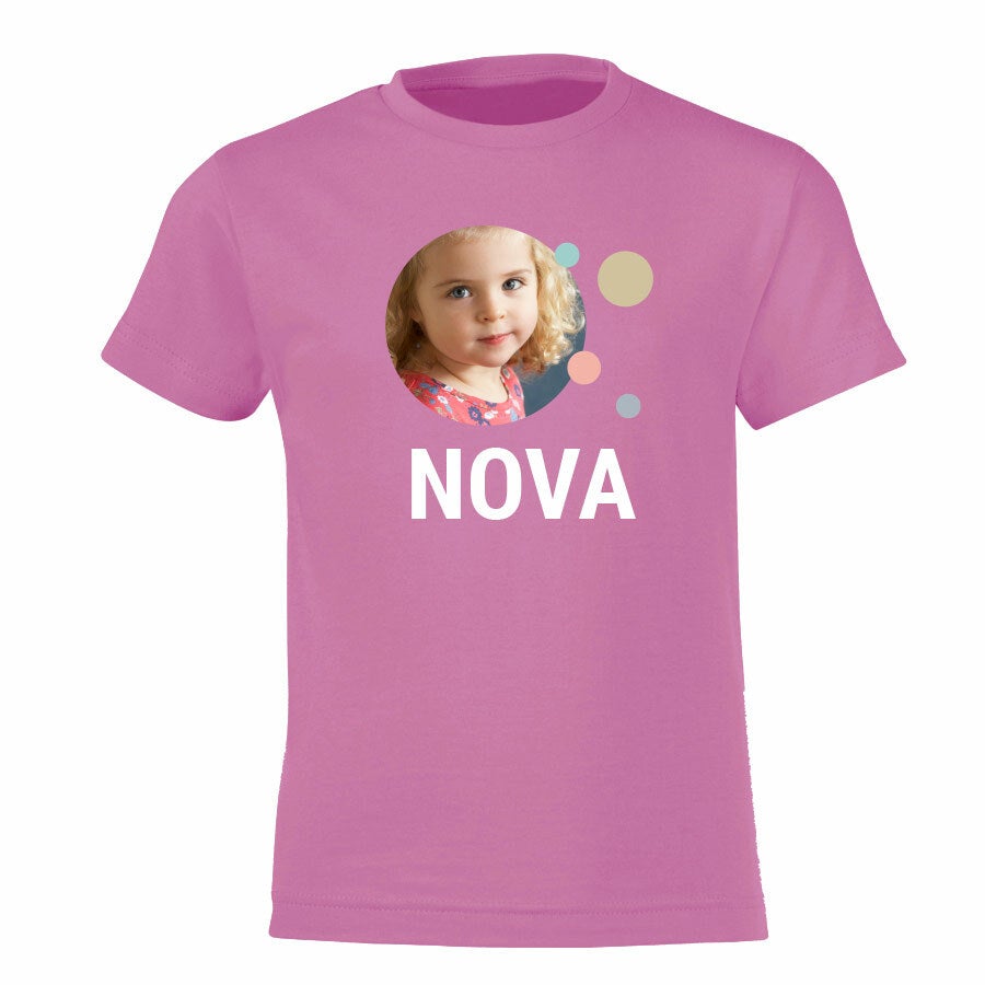 T-shirt voor kinderen bedrukken - Roze - 6 jaar