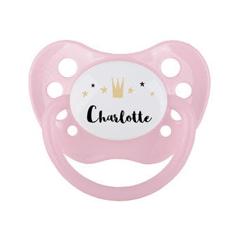 Schnuller mit Namen - Rosa