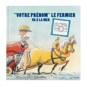 Livre personnalisé - Le fermier va à la mer - Couverture rigide