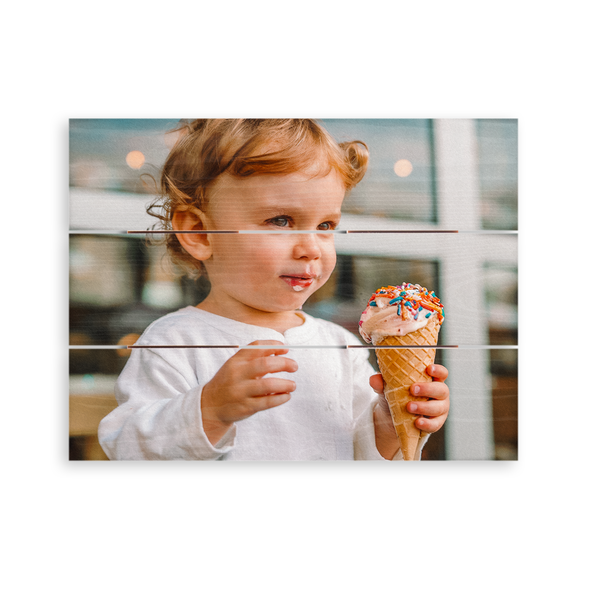Personalised photo print - Wood - 40 x 30 cm
