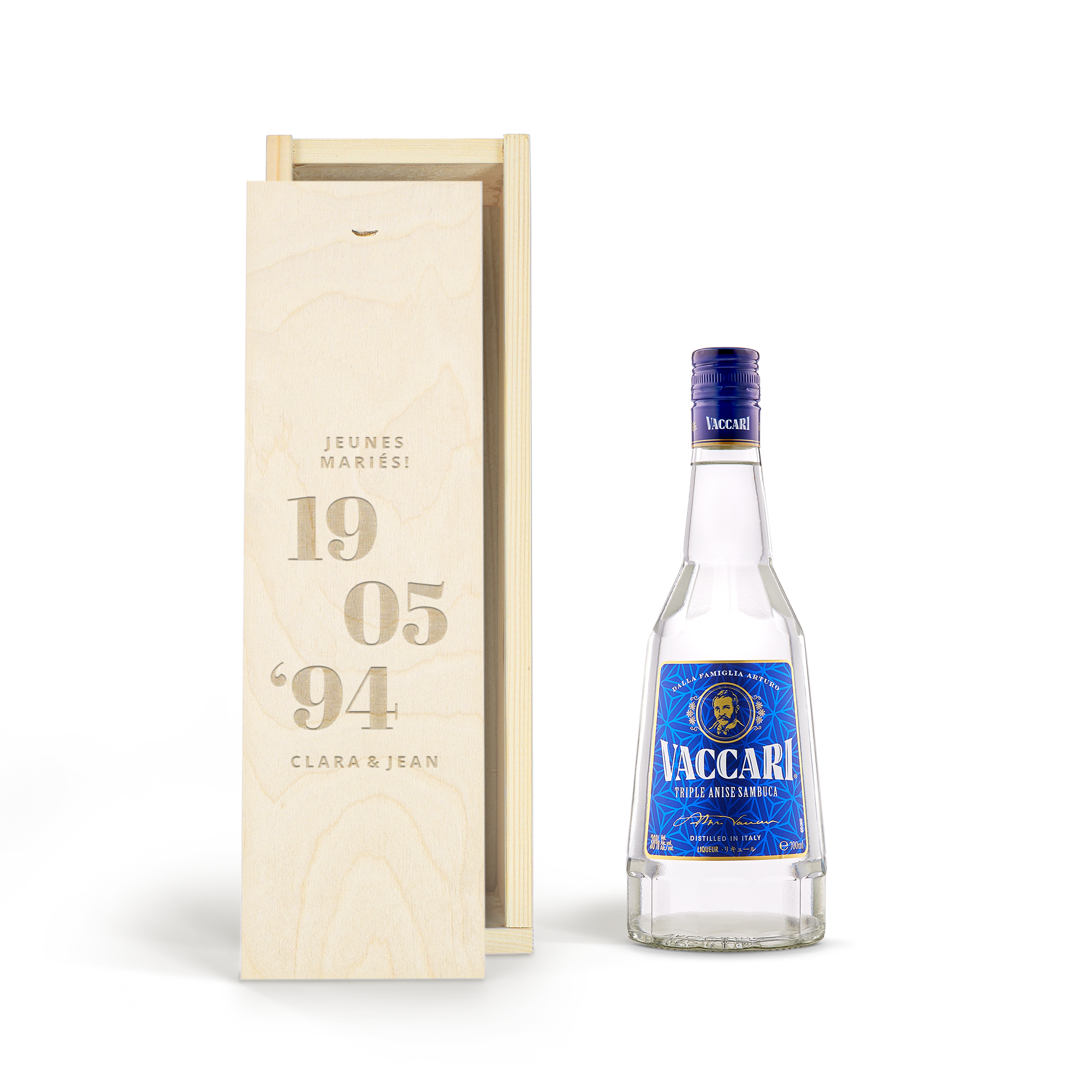 Coffret liqueur personnalisé - Sambuca Vaccar