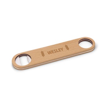 Houten flesopener