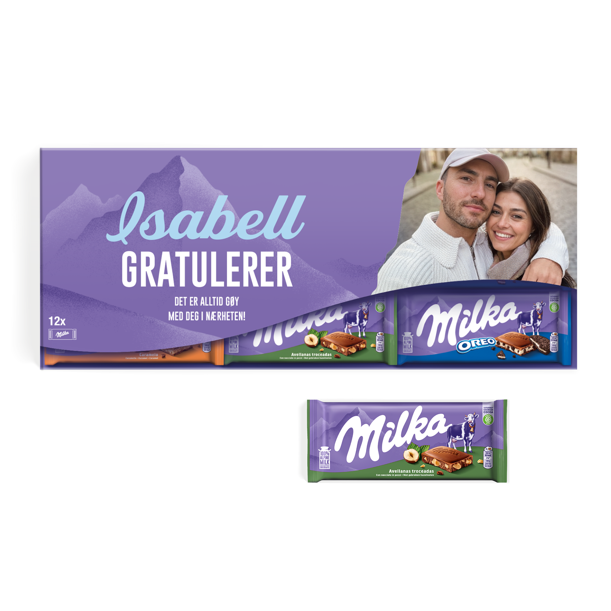Giant personlig Milka-sjokolade