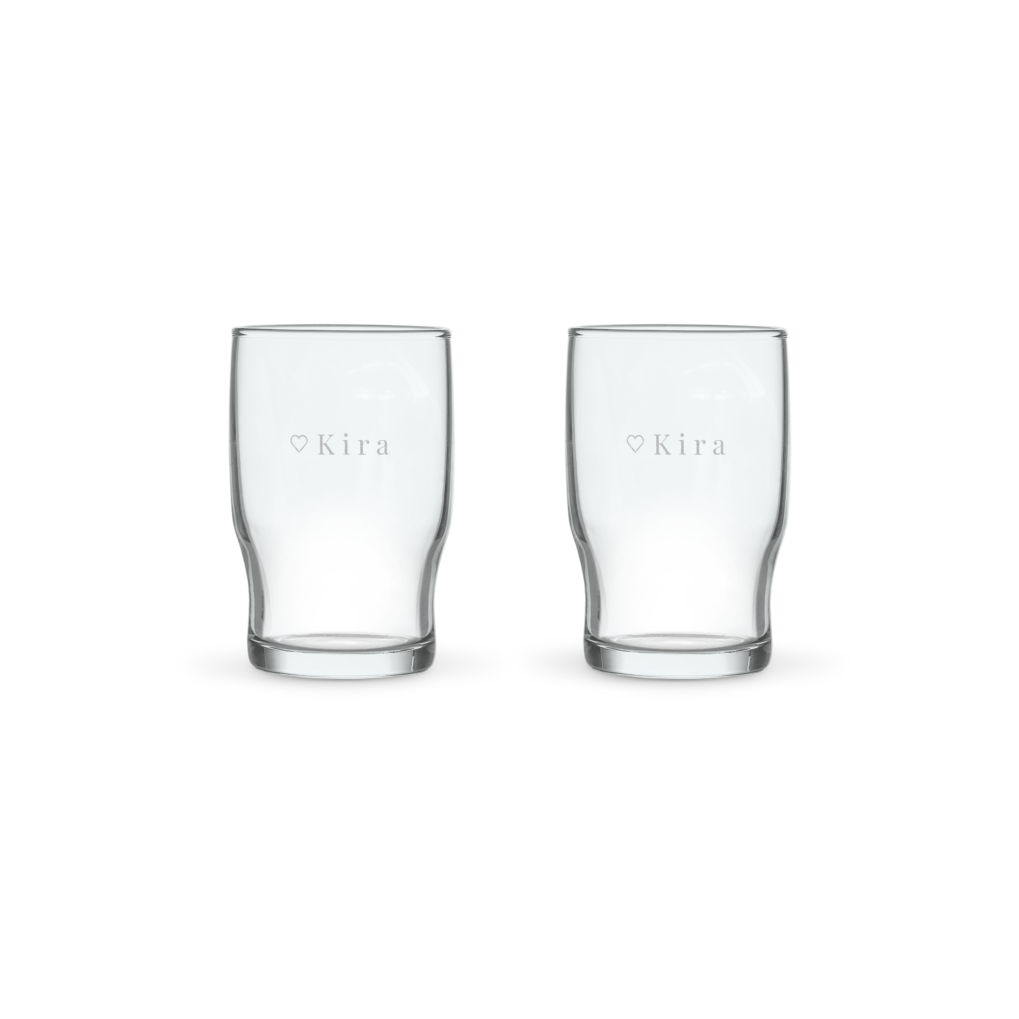 Glas mit Gravur - 220 ml - Basic - 2 Stück
