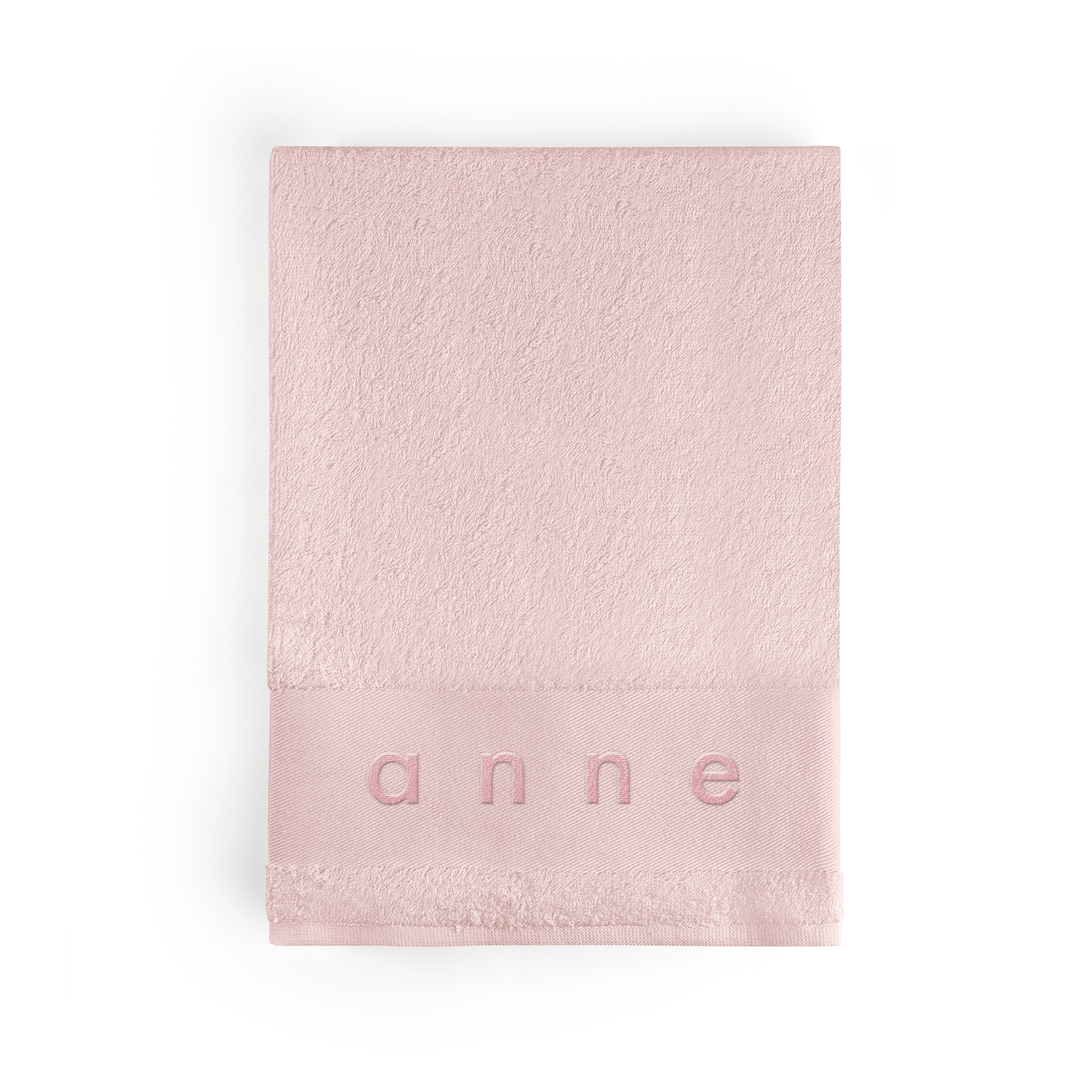 Serviette de bain brodée - Rose