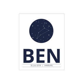 Geburtsposter - 40 x 50