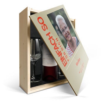 Salentein Primus Malbec mit Glas & Druck