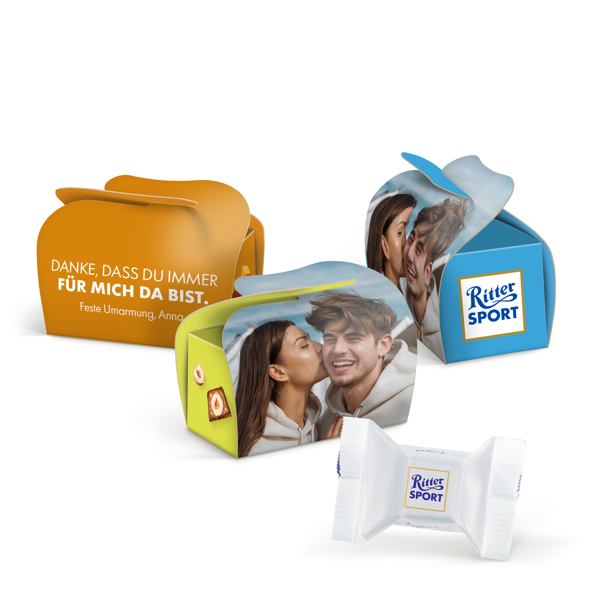 Personalisierte Mini-Ritter Sport Gastgeschenke – DIY Mini-Boxen