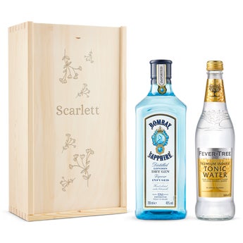 Personalised Gin & Tonic Gift Set - Bombay Sapphire