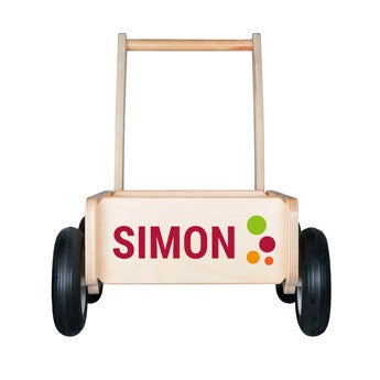 Trotteur en bois avec prénom