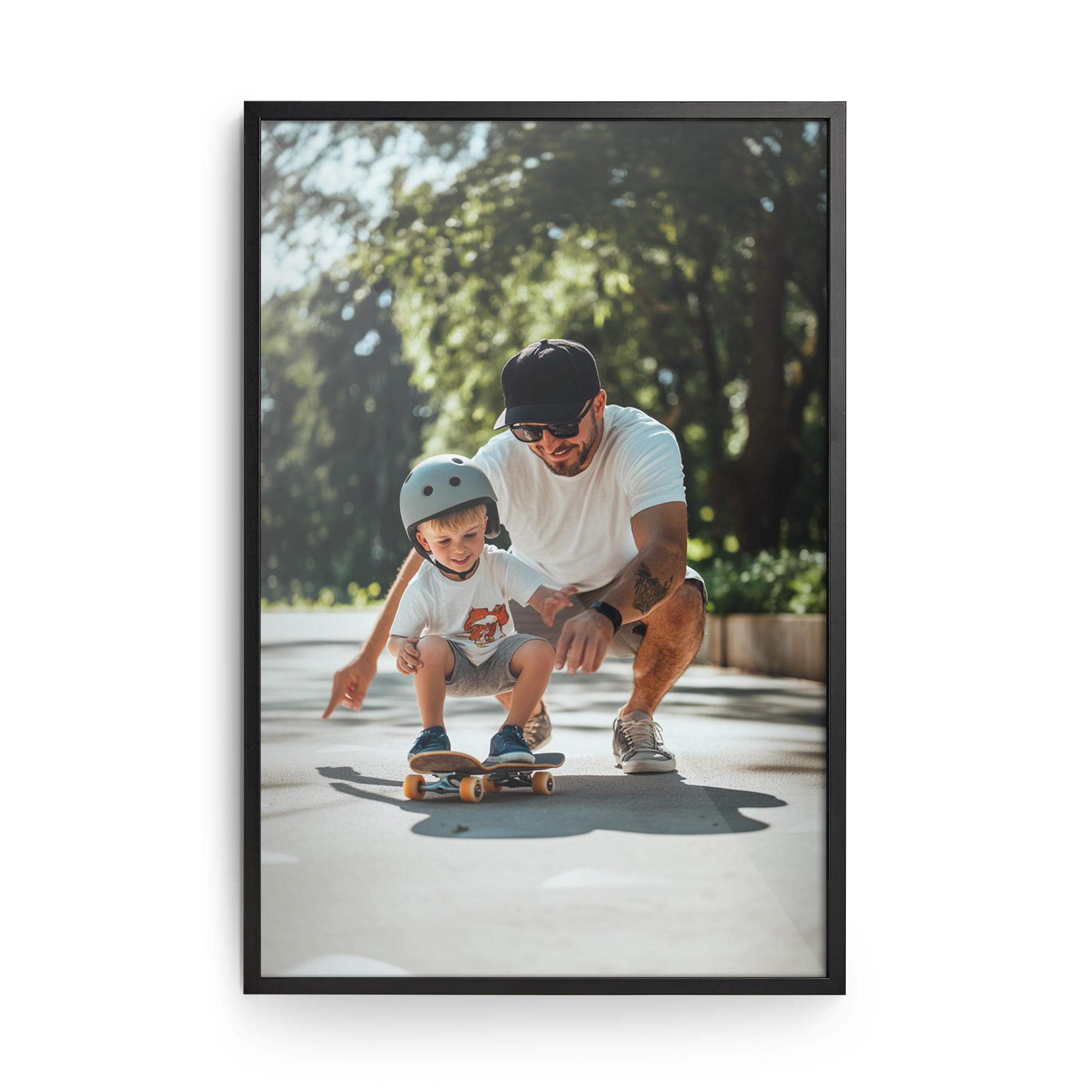 Personalized photo in black frame 40x60