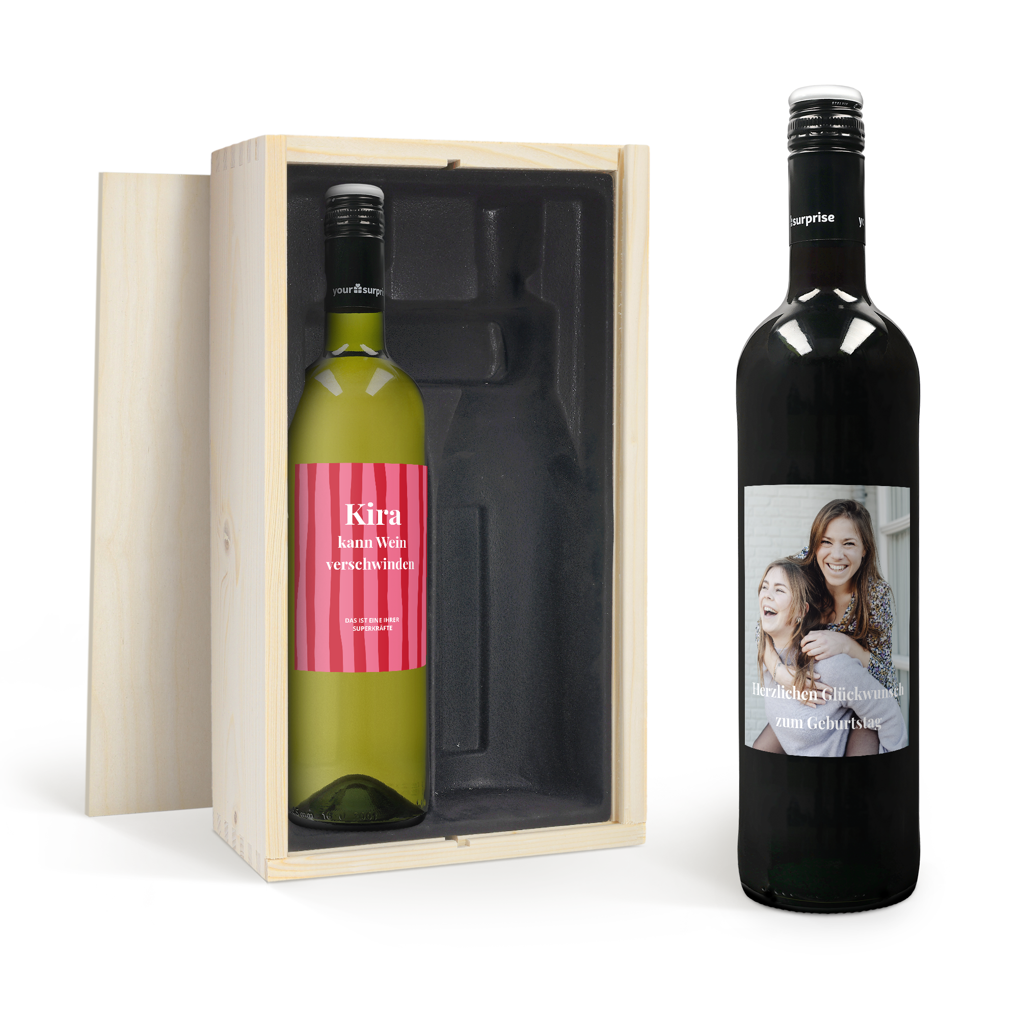 Weinpaket - Maison de la Surprise Sauvignon Blanc & Merlot - mit eigenem Etikett