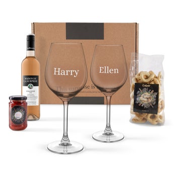 Wine & snacks gift set - Rosé
