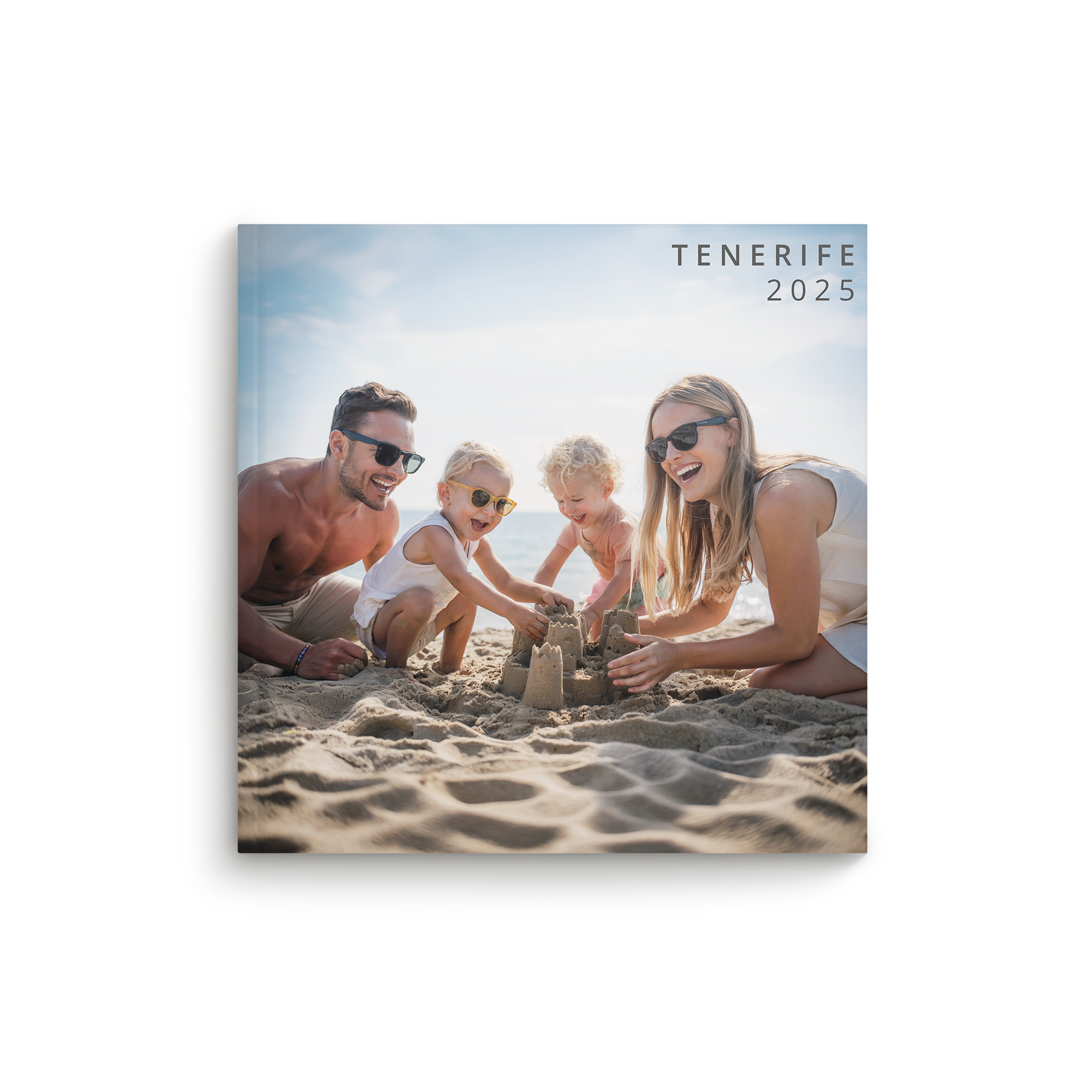 Álbum de fotos personalizado - 21,5 x 21,5 cm - Capa dura - Férias - a partir de 28 páginas