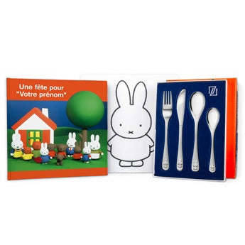 Coffret Miffy personnalisé - Couverts & livre