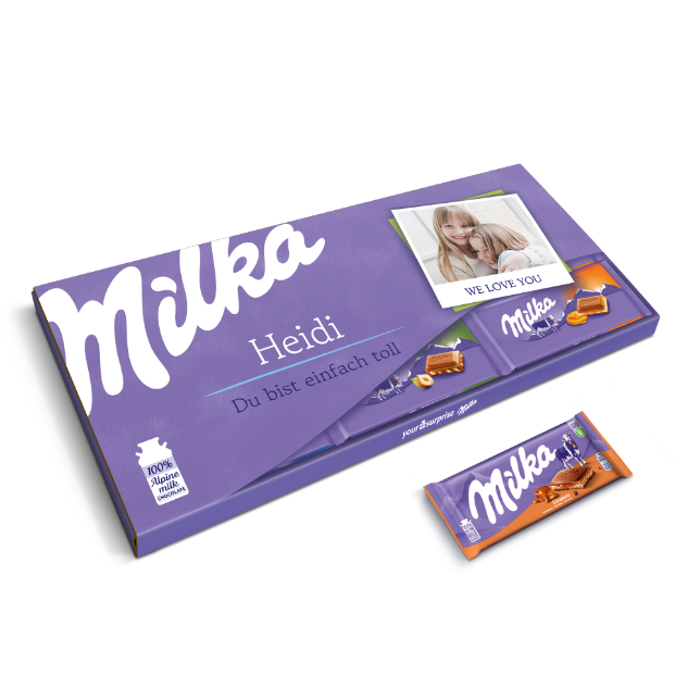 Riesen Milka Schokolade personalisieren mit Foto & Name - 900 Gramm