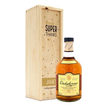 Personalised Whisky Gift - Dalwhinnie 15 Years - Wooden Case