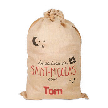 Sac en Jute personnalisé - Saint-Nicolas