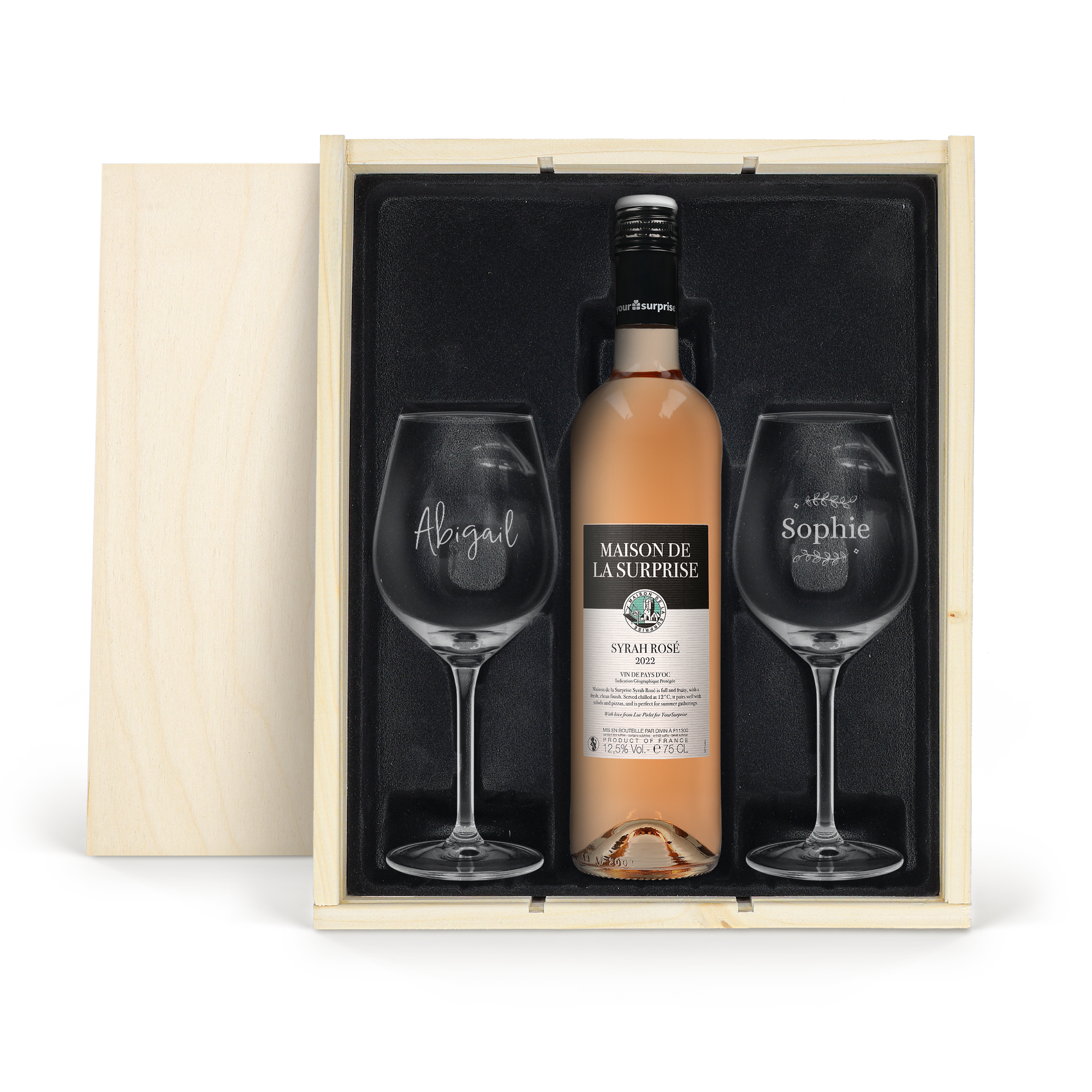 Personalised wine gift set - Maison de la Surprise Syrah