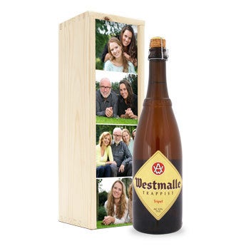 Bierpakket - Westmalle Dubbel en Tripel met foto of naam
