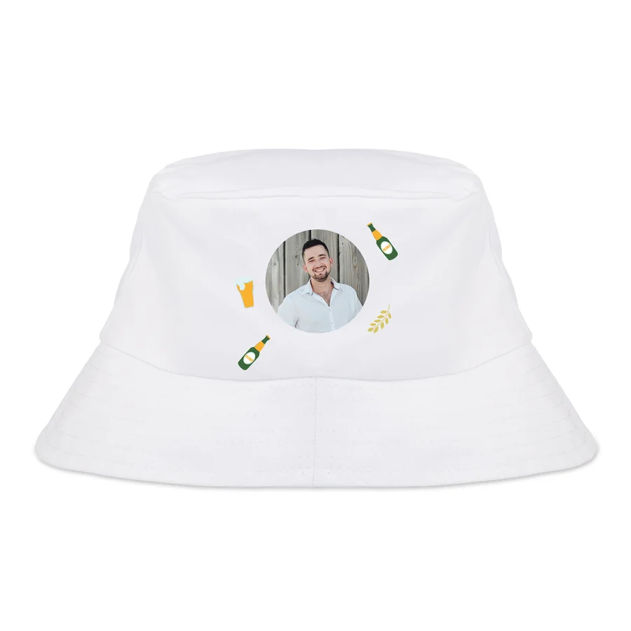 Personalised bucket hat - White