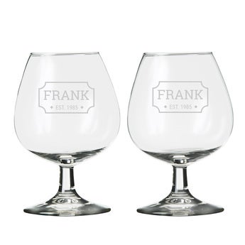 Personalised brandy glass (2 pieces)