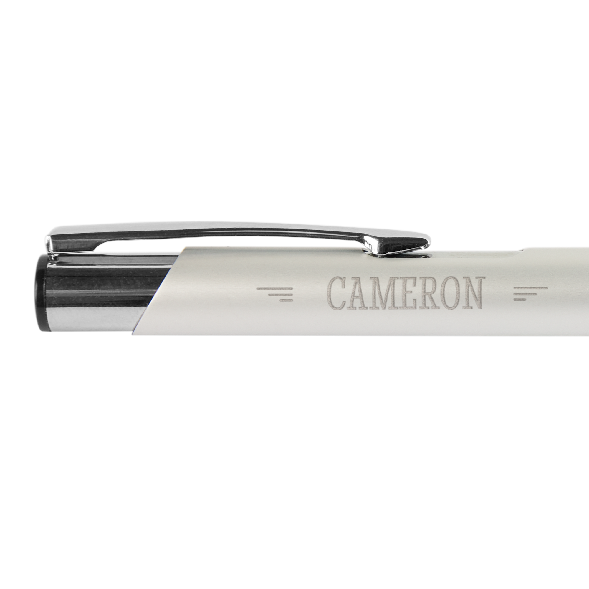 Personalised pen - Viva - Tess - Ballpoint - Engraved - Silver - Left-handed