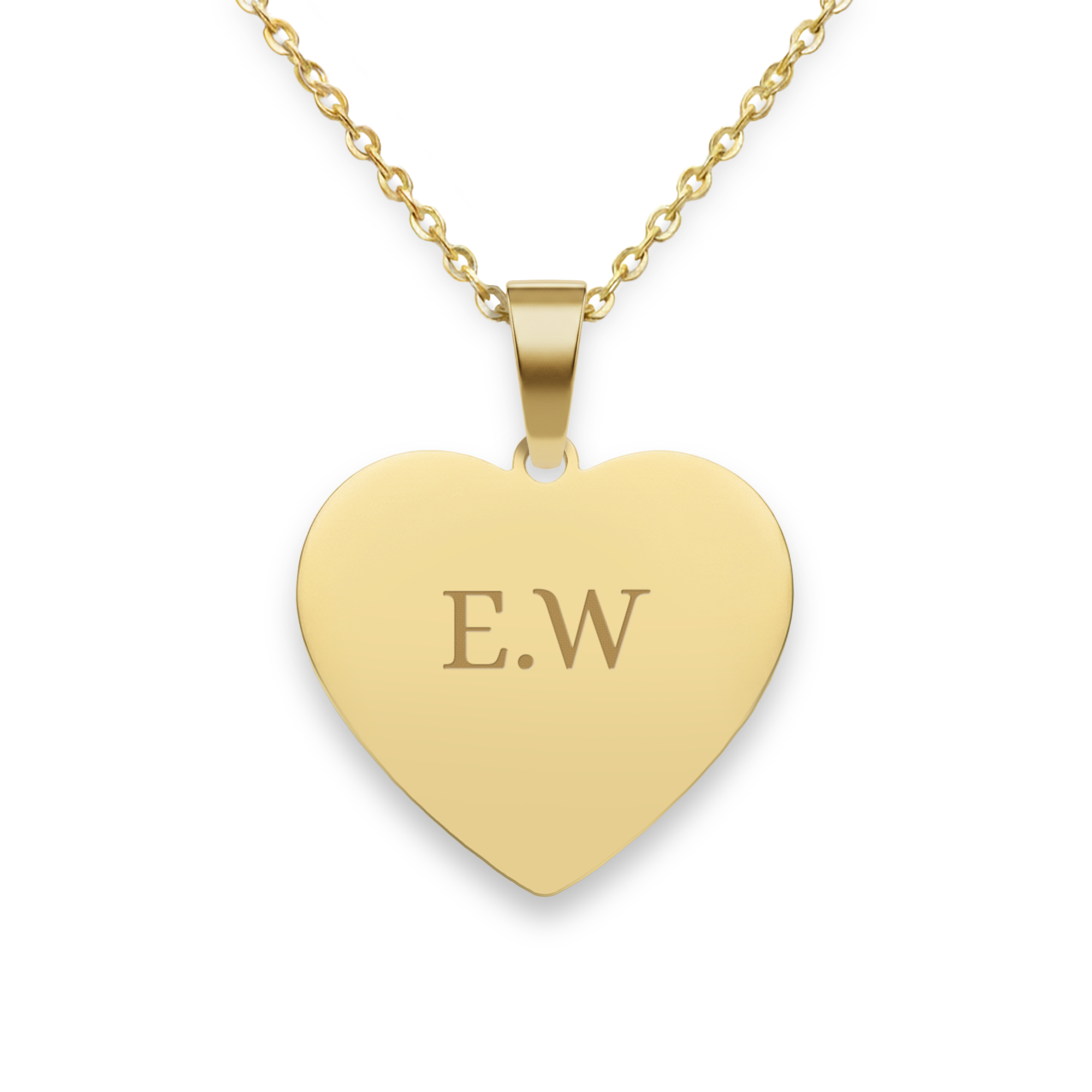 Collier cœur gravé