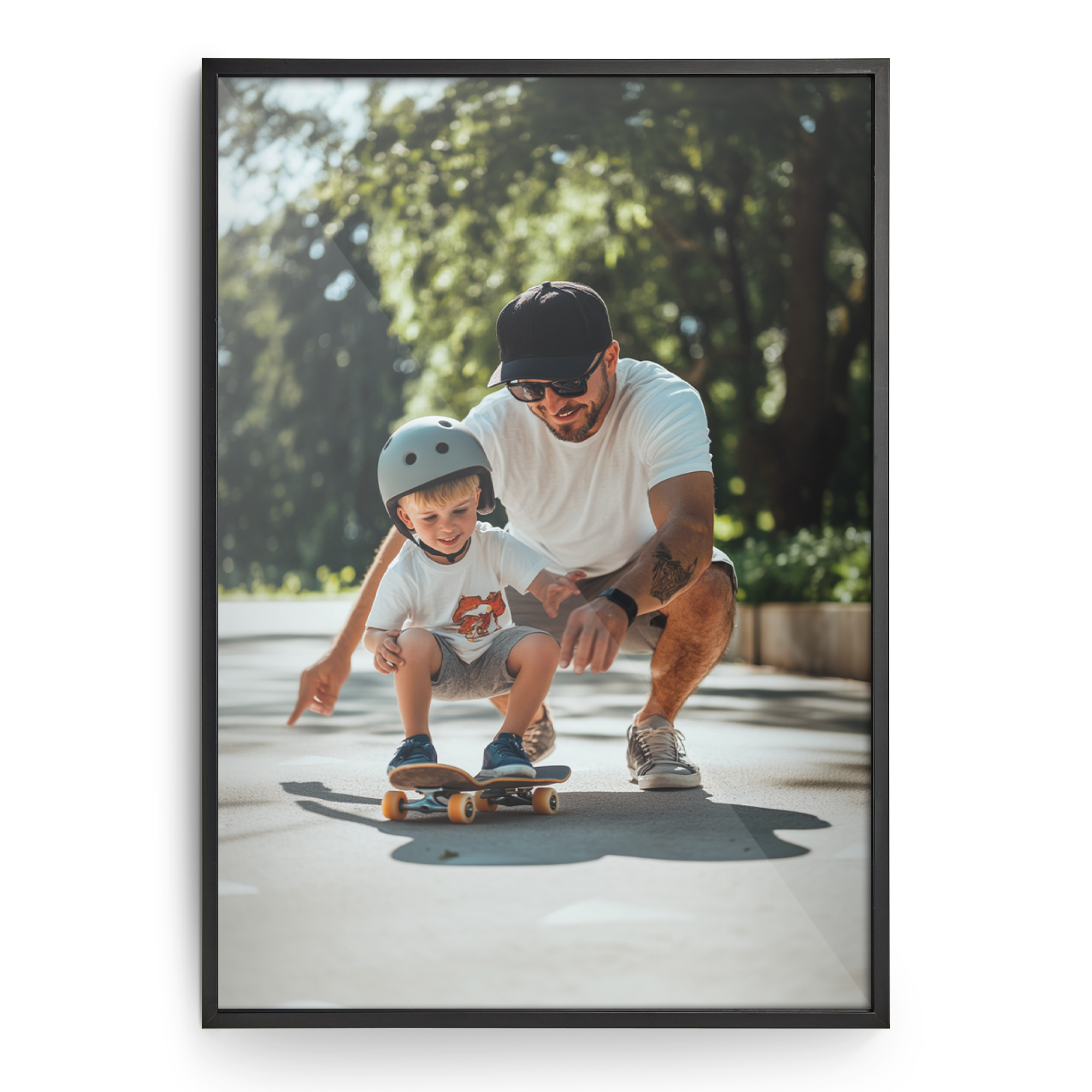 Personalized photo in black frame 50x70