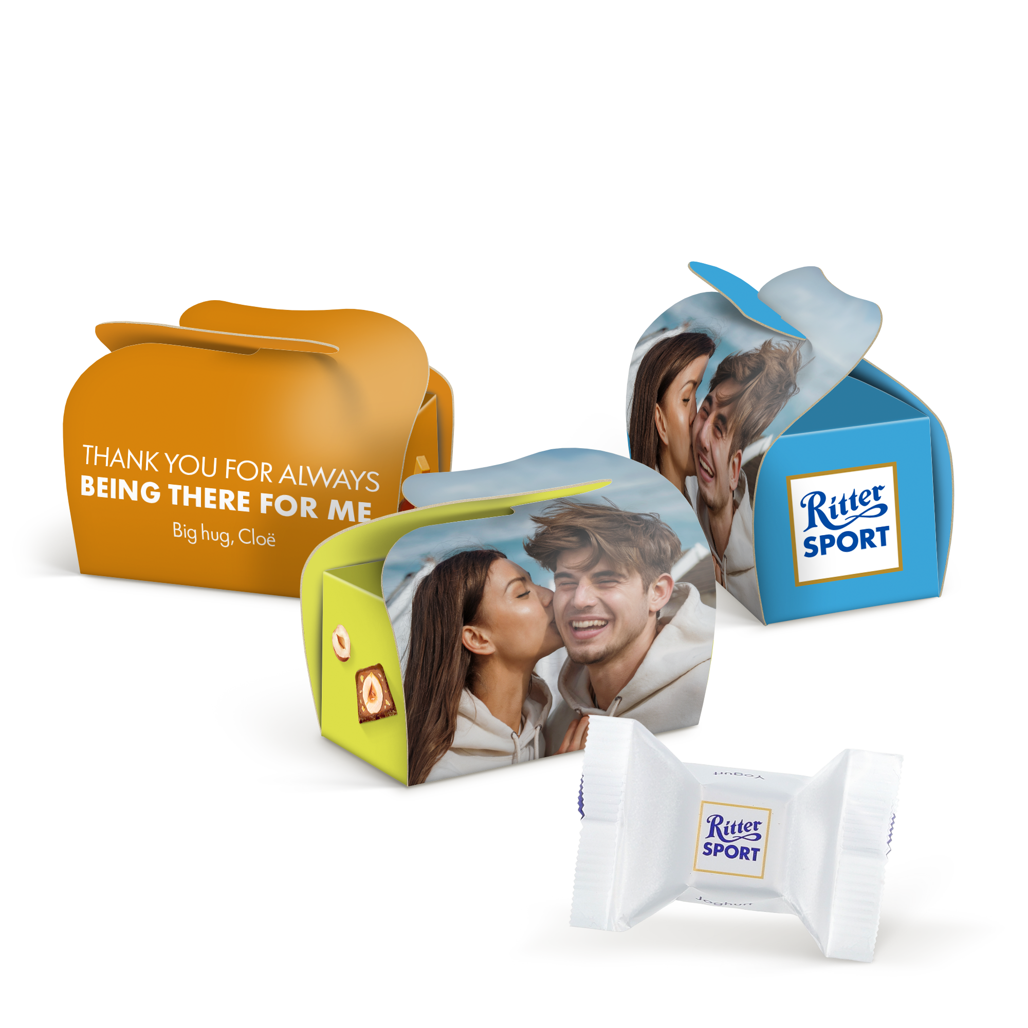 Personoidut Ritter Sport mini -herkut