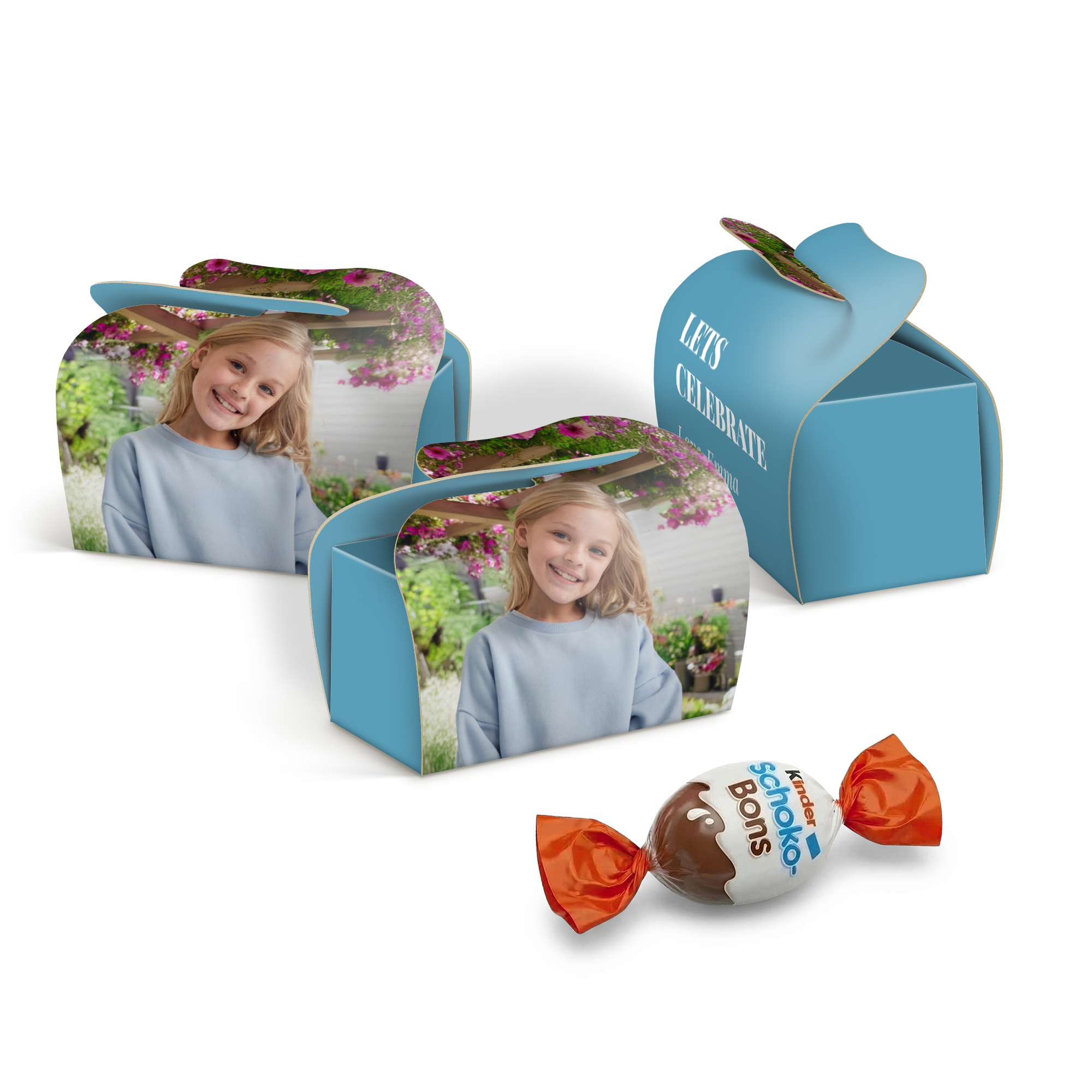 Personliga Kinder Happy Moments gåvor till gästerna – DIY miniboxar