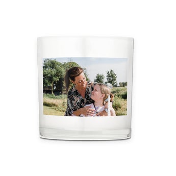 Svečka za materinski dan v steklu - 10 x 10 x 10 cm