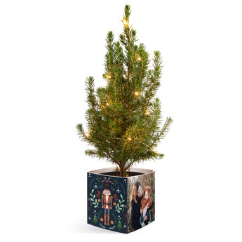 Kerstboom met gepersonaliseerde pot