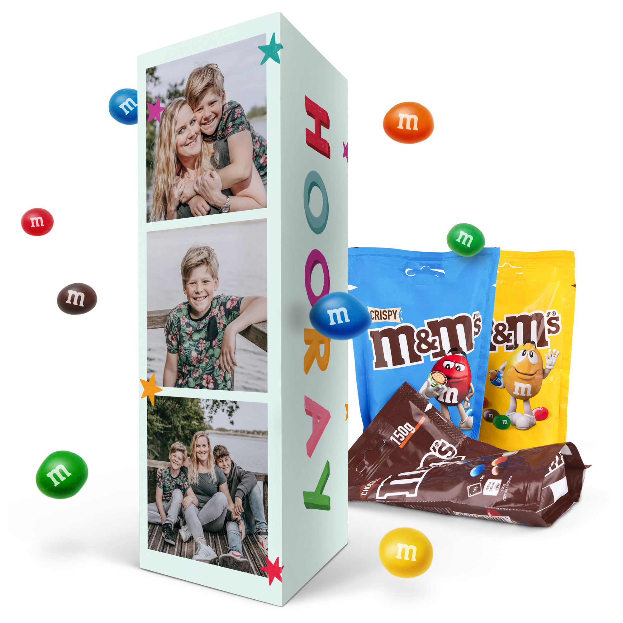 Gepersonaliseerd cadeaupakket met M&M's chocolade