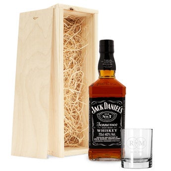 Jack Daniesl Whisky in personalisieter Kiste