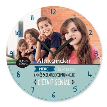 Horloge maîtresse/maître d'école personnalisée
