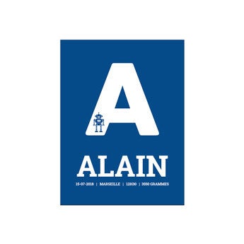 Poster naissance bébé - 30 x 40