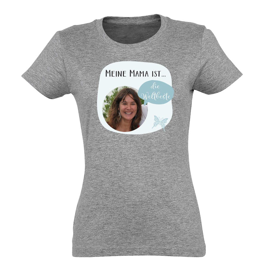 Muttertag T-Shirt bedrucken - Grau - M