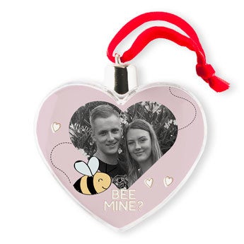 Transparent heart decorations (2 pieces)