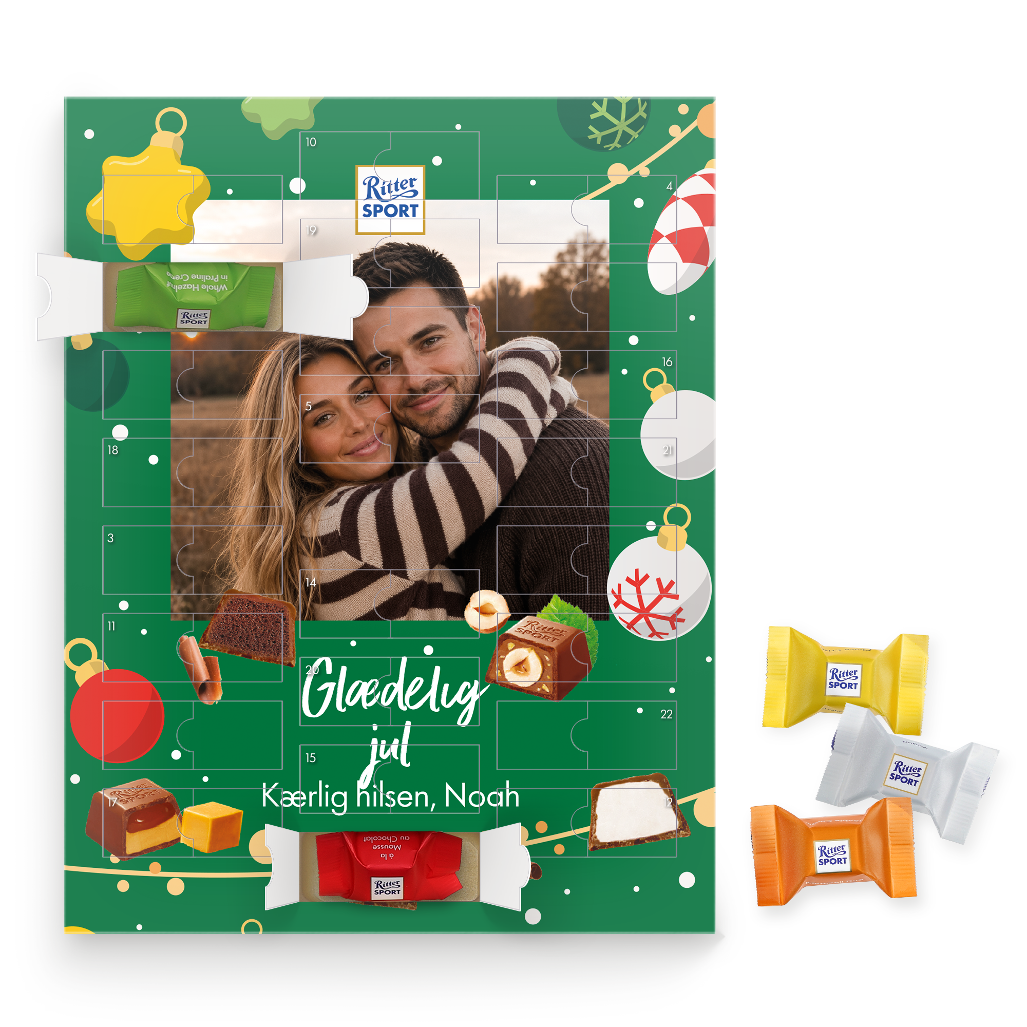 Personaliseret Ritter Sport julekalender