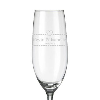 Coupes de champagne grav&eacute;es