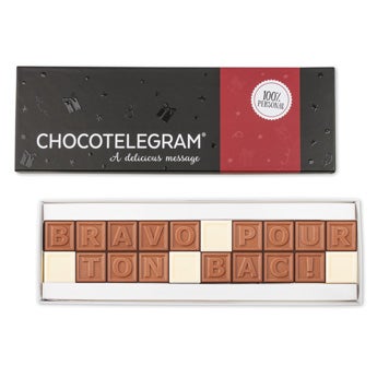 Messages en chocolat personnalis&eacute;s